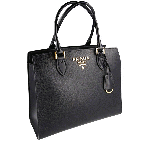 PRADA Leather Shoulder Bag / Handbag - Model 1BA227 - Black - NEW