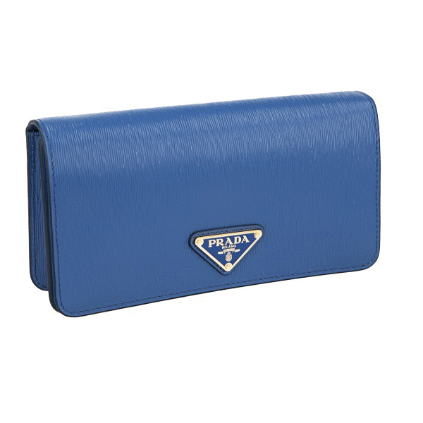 PRADA Leather Shoulder Bag / Handbag - Model 1DH044 - Blue - NEW