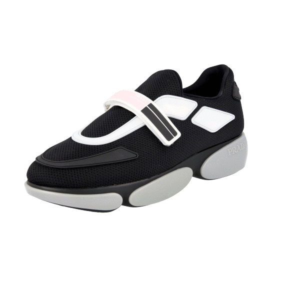 PRADA CLOUDBUST SNEAKERS SHOES 1E293I BLACK WHITE GREY NEW