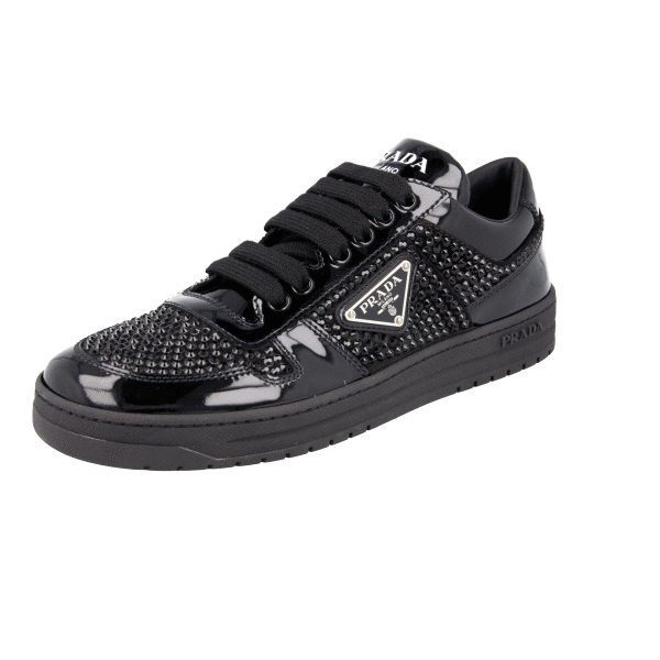 PRADA＊Downtown high-heeled leather sneakers＊送料込 (PRADA
