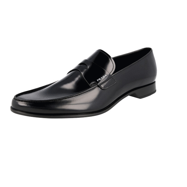 PRADA PENNY LOAFER DRESS SHOES SLIP ON POINTED 2DC212 BLACK  display picture 1