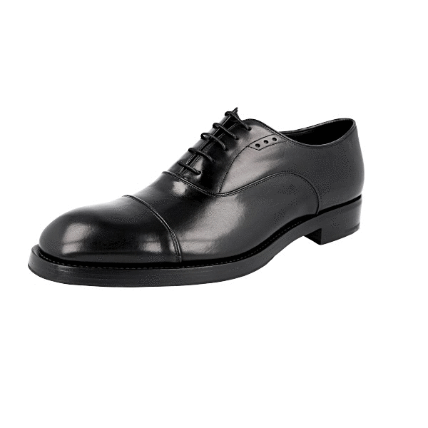 PRADA HIGH END Cap Toe Oxford Dress Shoes - 2EA130 - Black  display picture 1
