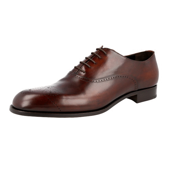 Prada Brown Leather Oxfords Classic Design Prada Brown Leather Lace Up Oxfords Size 41 Prada | TLC main image 4