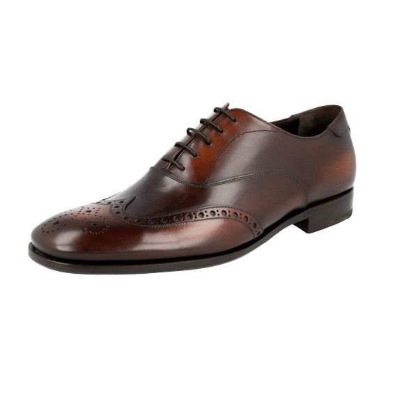 Prada Brown Leather Oxfords Classic Design Prada Brown Leather Lace Up Oxfords Size 41 Prada | TLC main image 2