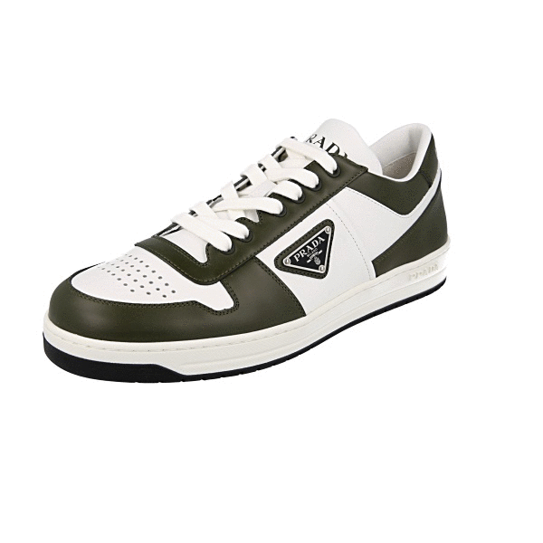 【関税＆送料込み】Prada Downtown Sneakers Prada Downtown Leather Sneakers | White | FARFETCH ID