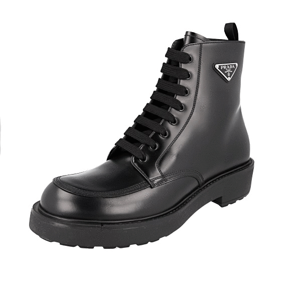 PRADA Brushed Leather Ankle Boots - 2TG220 - Black - NEW  display picture 2