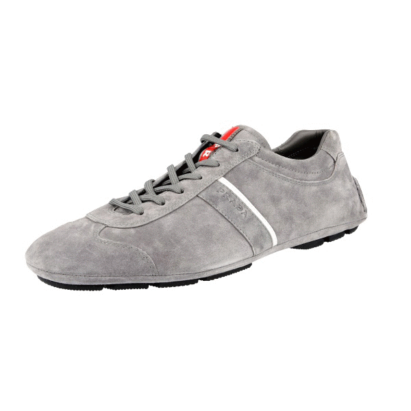 PRADA MONTE CARLO SNEAKERS SHOES 4E2599 GREY SUEDE NEW US 7