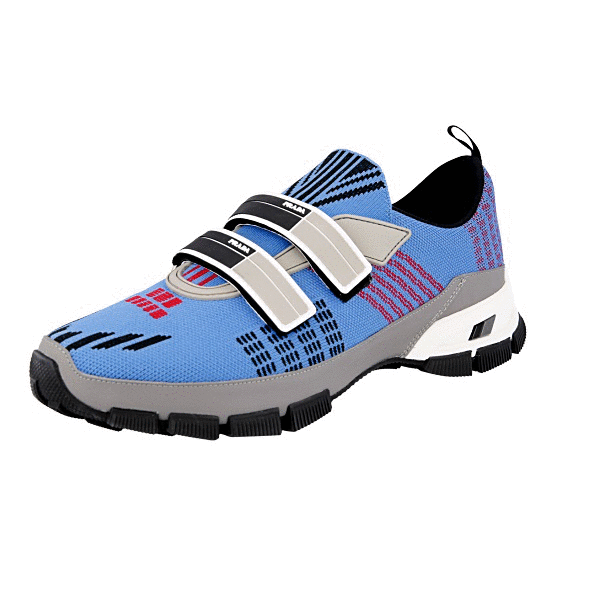 PRADA Knit Crosssection Sock Slip-on Sneakers 4O3219 Blue NEW - US