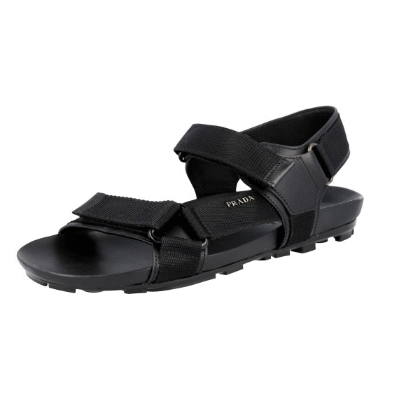 PRADA Leather Nylon Trekking Sandals - 4X2984 - Black - NEW  display picture 2
