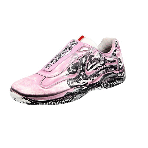 PRADA x CASS D3CAY CASSIUS HIRST SNEAKERS SHOES PS0906 PINK US 8.5