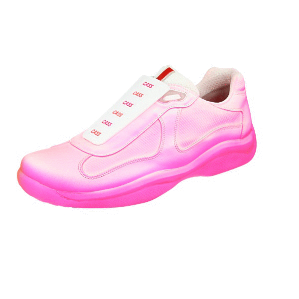 【PRADA】レア☆lady's ロゴ ハイカットスニーカーpink(36size) PRADA】レア☆lady's ロゴ ハイカットスニーカーpink(36size