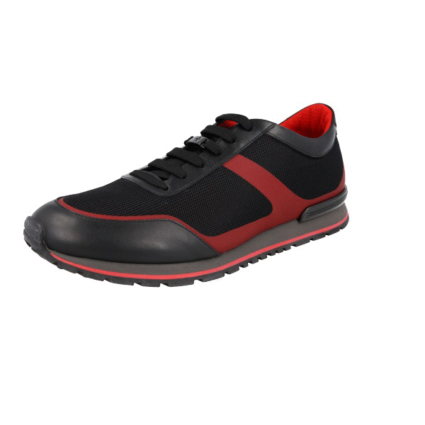 AUTH LUXURY TOD S FOR FERRARI SNEAKERS SHOES BLACK LEATHER US 11 EU 44 44 5