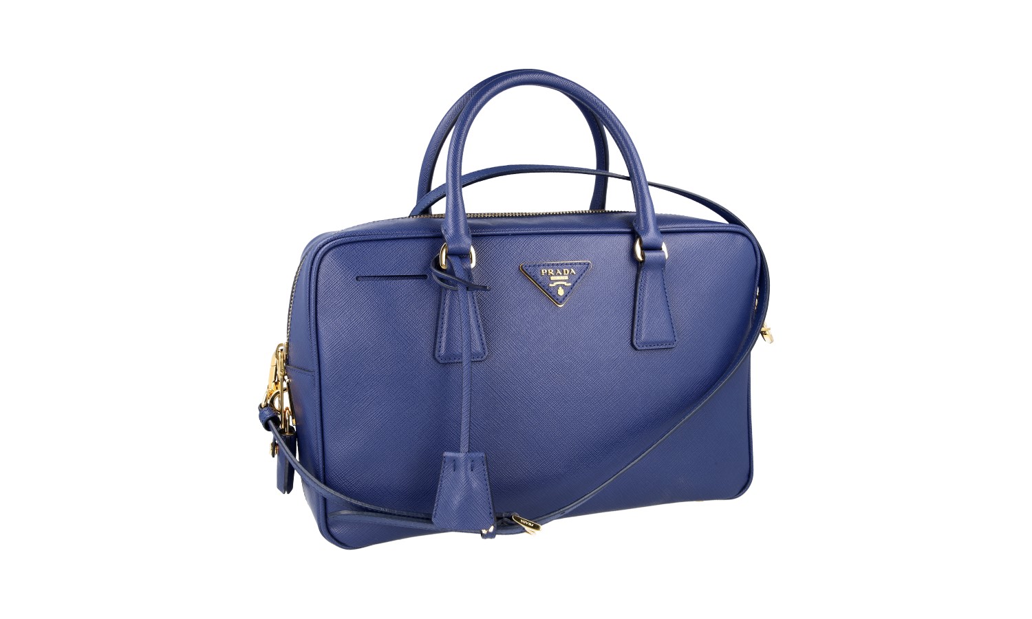 LUXURY PRADA SAFFIANO SHOULDER BAG HANDBAG 1BB095 BLUE NEW