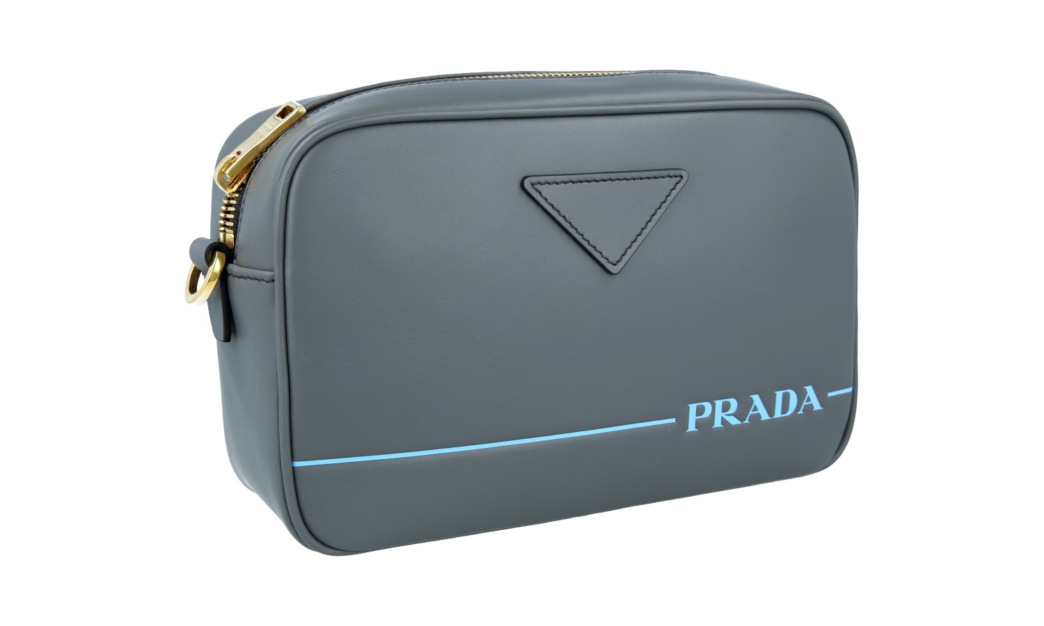 LUXURY PRADA MIRAGE SHOULDER BAG HANDBAG 1BH093 GREY LEATHER