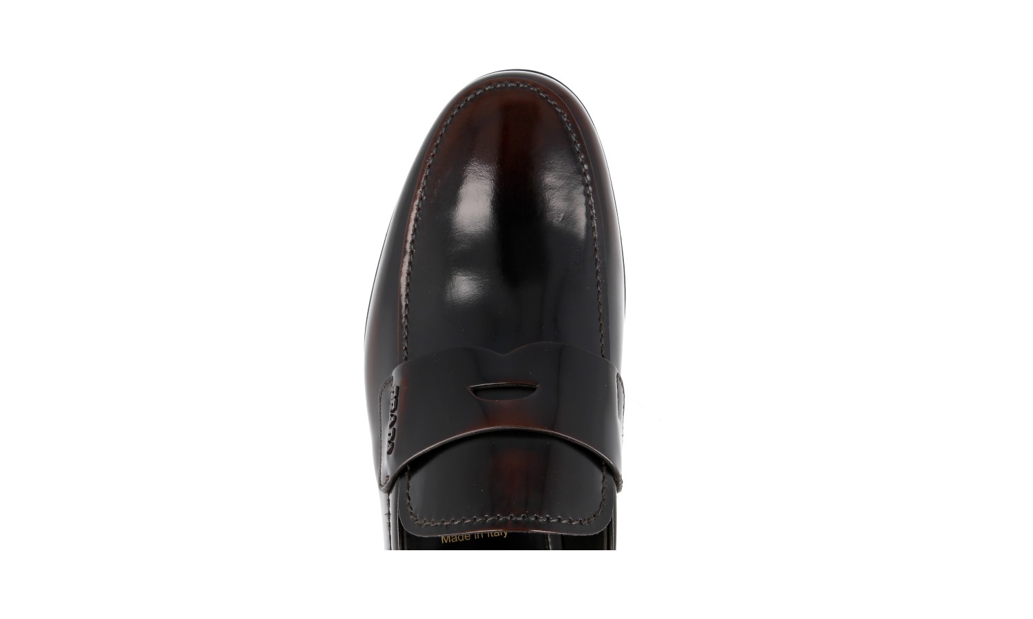 Prada Men\'s 2DC213 Brown Brushed Spazzolato Leather Penny Loafer Business Shoes Prada Men main image 3