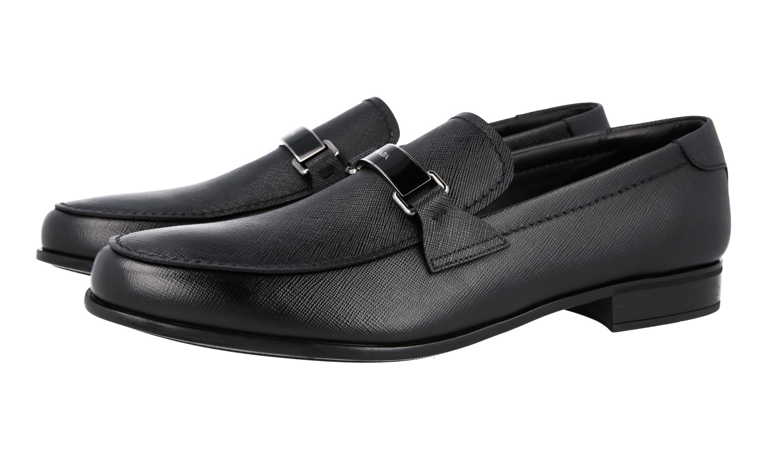 靴 PRADA 22ss square toe loafer Prada - Brushed Leather Square Toe Loafers in Black