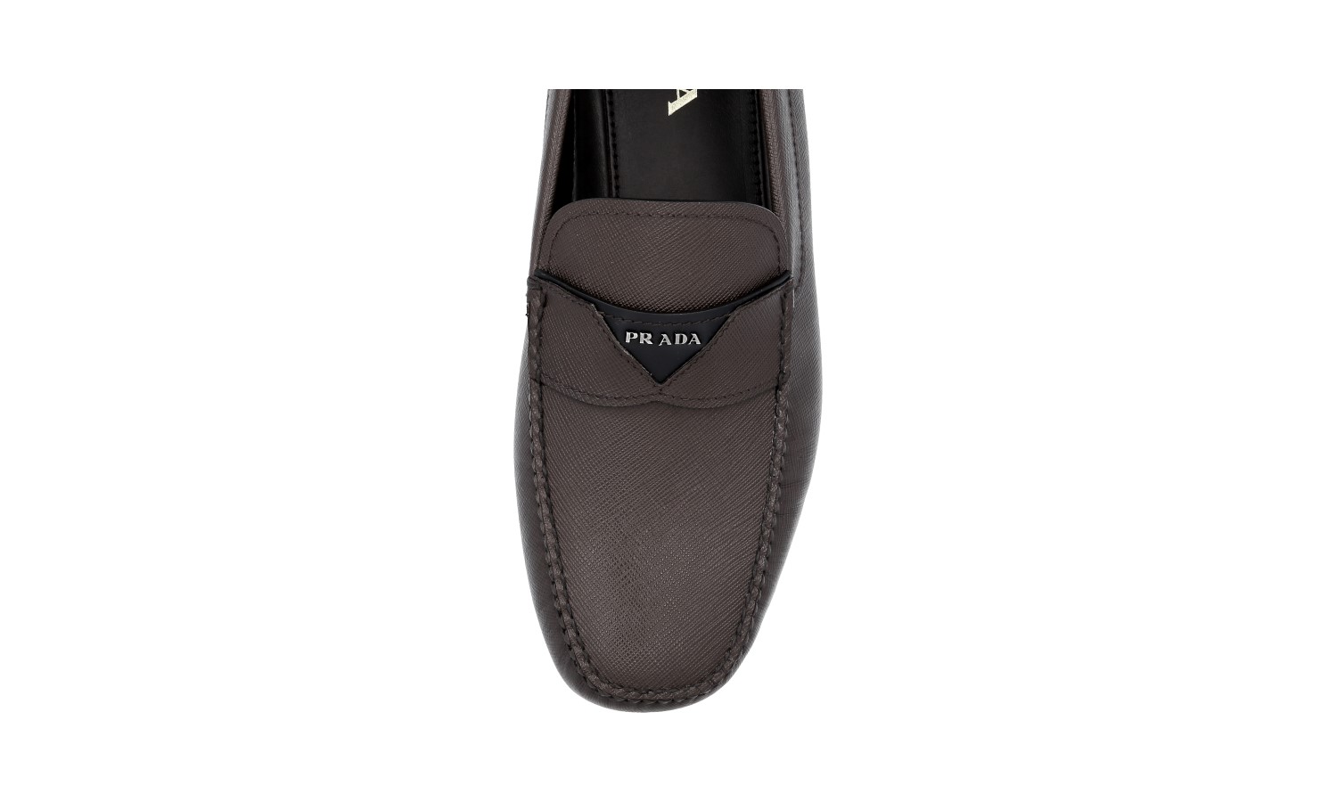 PRADA Saffiano Leather Driving Loafer Shoes 2DD131 Brown NEW - US