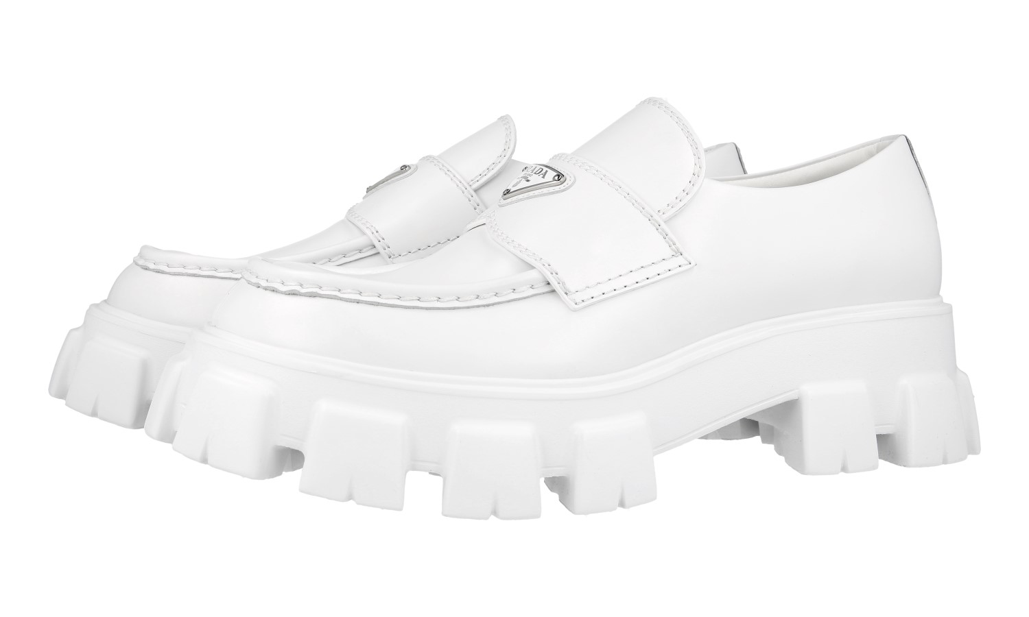 Black Monolith Patent Leather Lace-up Shoes | PRADA