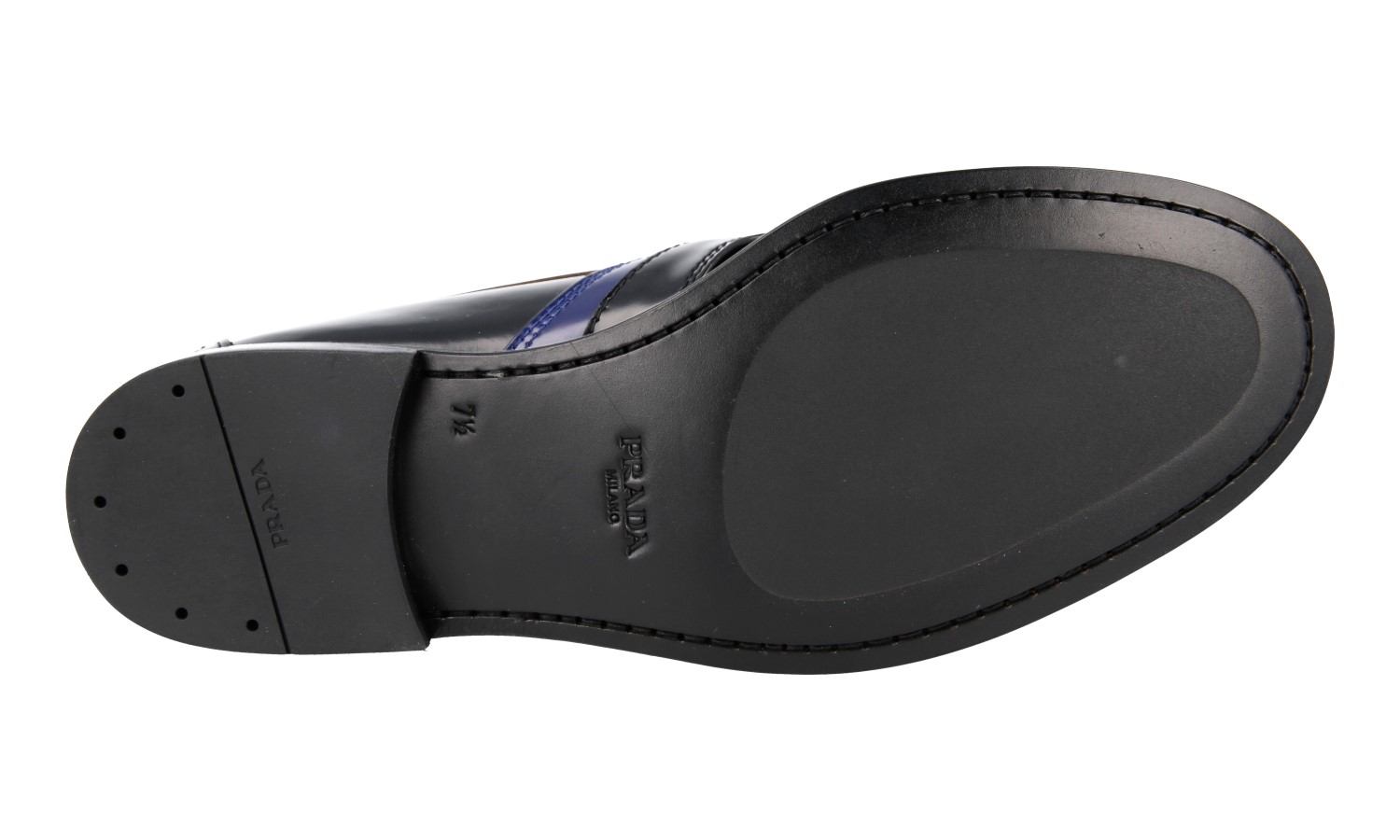 AUTH LUXURY PRADA PENNY LOAFER SHOES 2DG100 BLACK LEATHER US AUTH LUXURY PRADA PENNY LOAFER SHOES 2DG100 BLACK LEATHER US