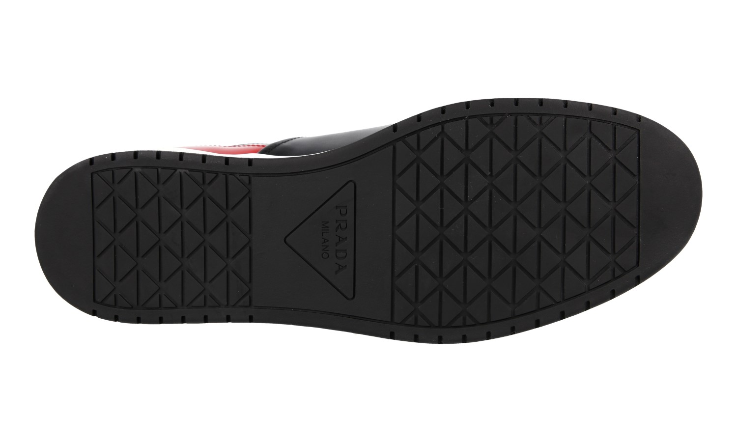 PRADA DOWNTOWN SNEAKERS SHOES 2EE364 BLACK/RED LEATHER NEW PRADA DOWNTOWN SNEAKERS SHOES 2EE364 BLACK/RED LEATHER NEW