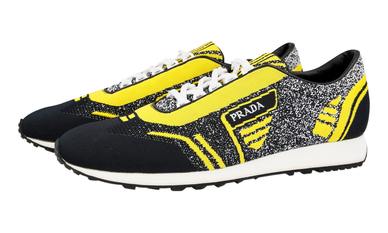 prada yellow and black sneakers