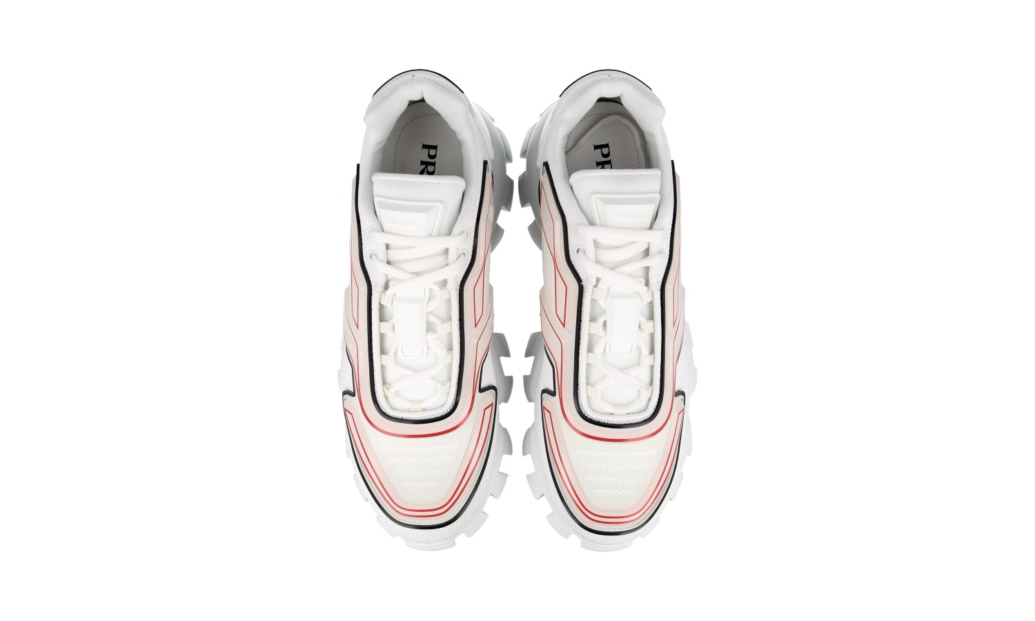 LUXURY PRADA CLOUDBUST THUNDER SNEAKERS SHOES 2EG293 WHITE