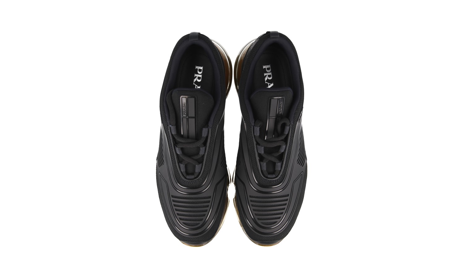 LUXURY PRADA CLOUDBUST AIR SNEAKERS SHOES 2EG298 BLACK NEW