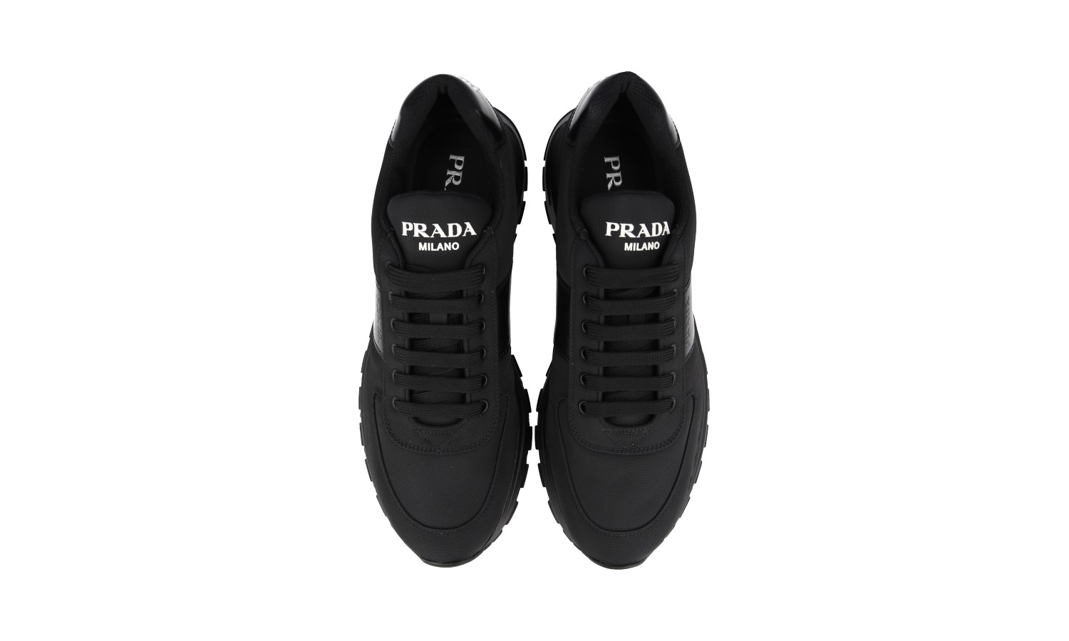 PRADA Nylon Leather Prax01 Sneakers - 2EG350 - Black - NEW - US 11