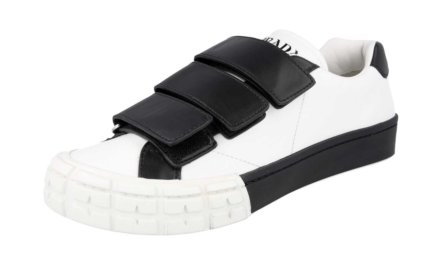 PRADA CASETTA WHEEL SNEAKERS SHOES 2OG068 WHITE LEATHER US