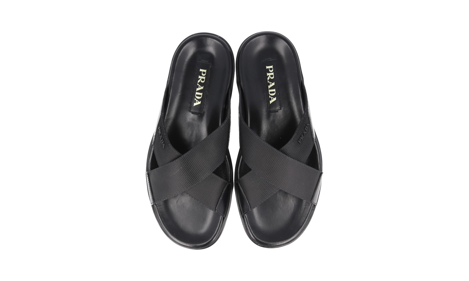 PRADA｜SANDALS (1X889N F 020 055 F0002) Black Brushed leather fisherman sandals | PRADA