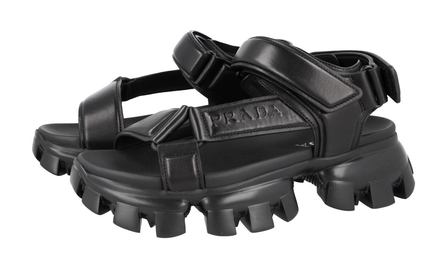 PRADA Cloudbust Thunder Monolith Sandals - 2X3077 - Black NEW - US