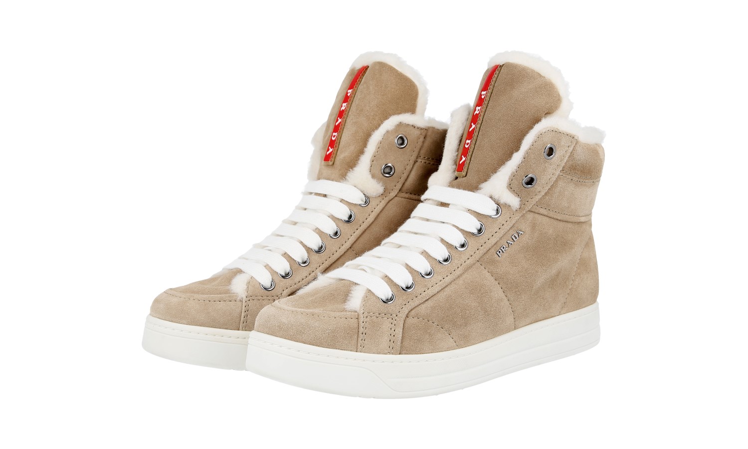 prada fur lined sneakers