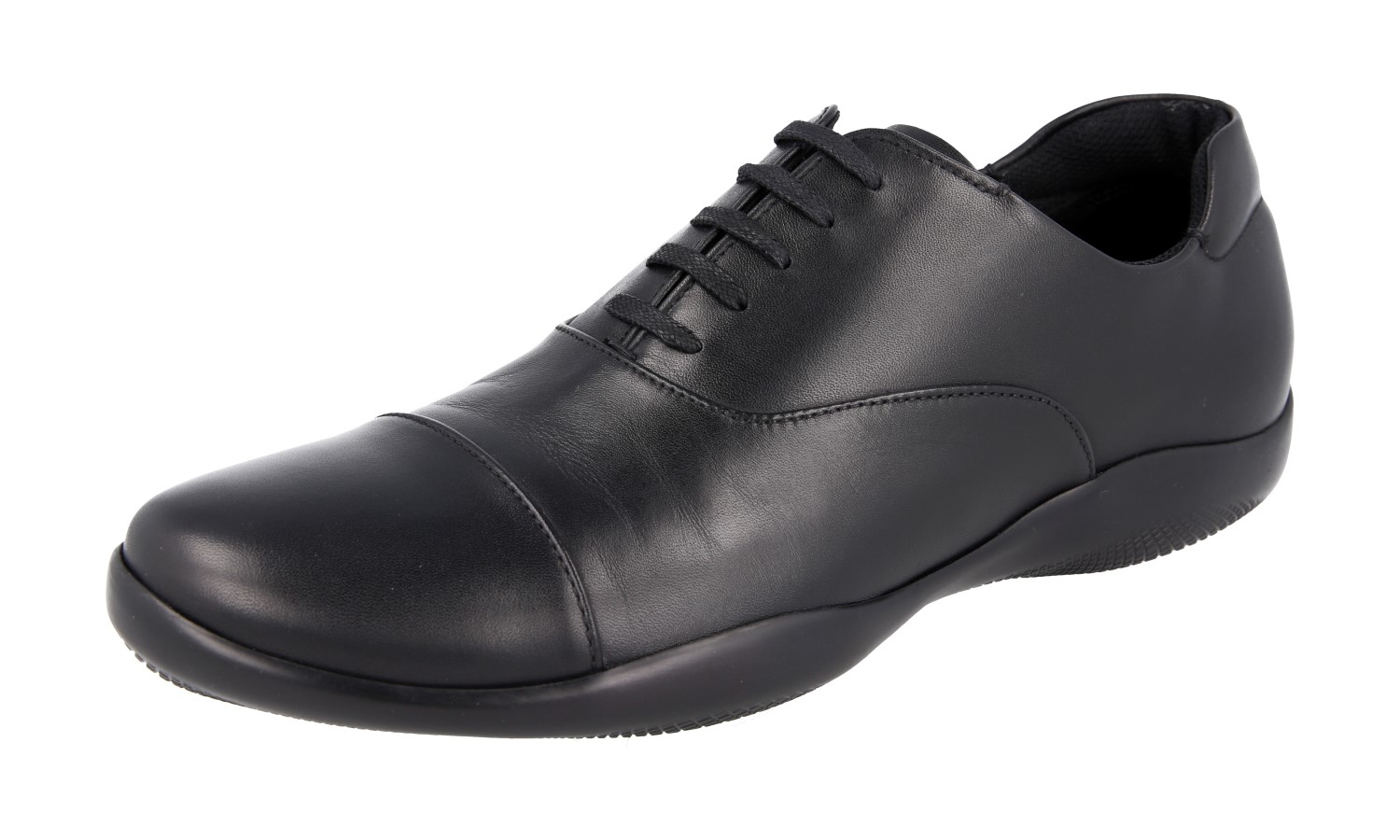 LUXURY PRADA SNEAKERS SHOES 4E0770 BLACK LEATHER NEW US 8 EU LUXURY PRADA SNEAKERS SHOES 4E0770 BLACK LEATHER NEW US 8 EU