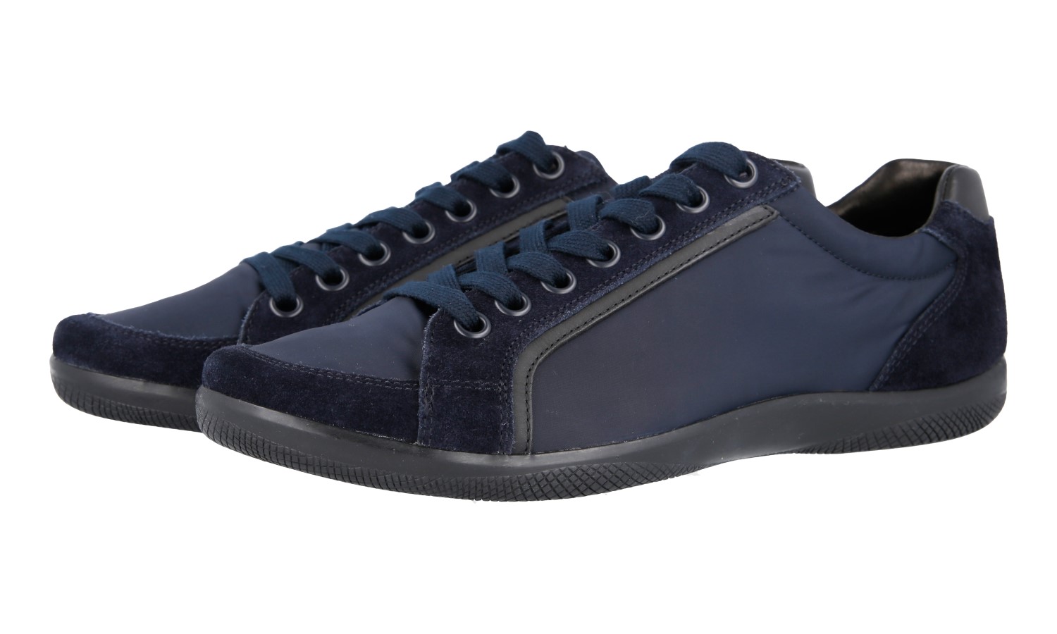 【PRADA】Midnight Blue Nylon Sneakers 2EE394FG000D7CF0008 PRADA SNEAKERS SHOES NAVY BLUE BLACK LEATHER NYLON RED