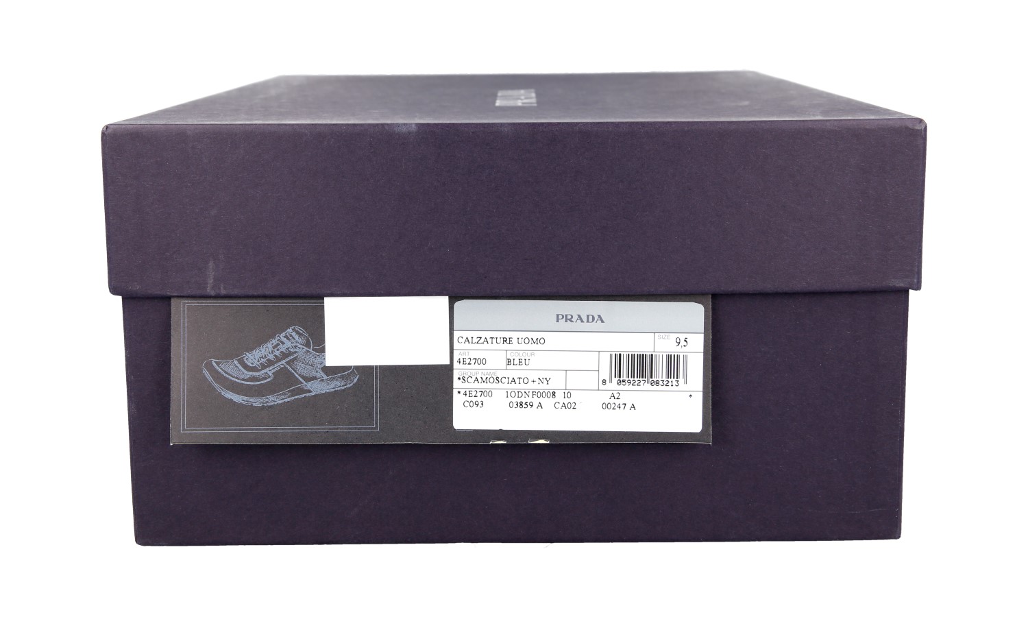 AUTH PRADA MATCHRACE CAMOUFLAGE SNEAKERS SHOES 4E2700 BLUE