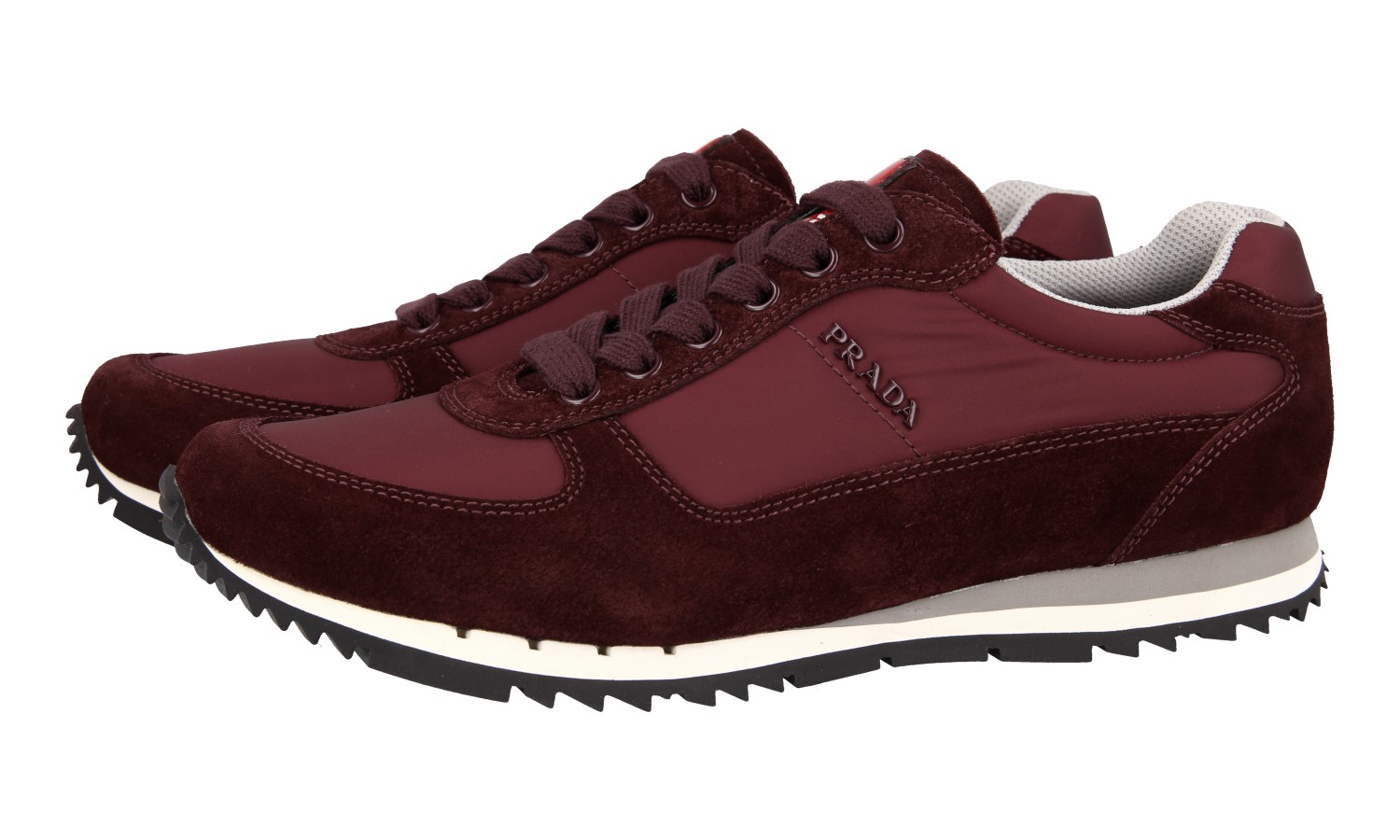 スニーカー Prada Red Leather Lace-Up Shoes Prada Red Leather Lace Up Vintage Unisex Oxford/Sneaker