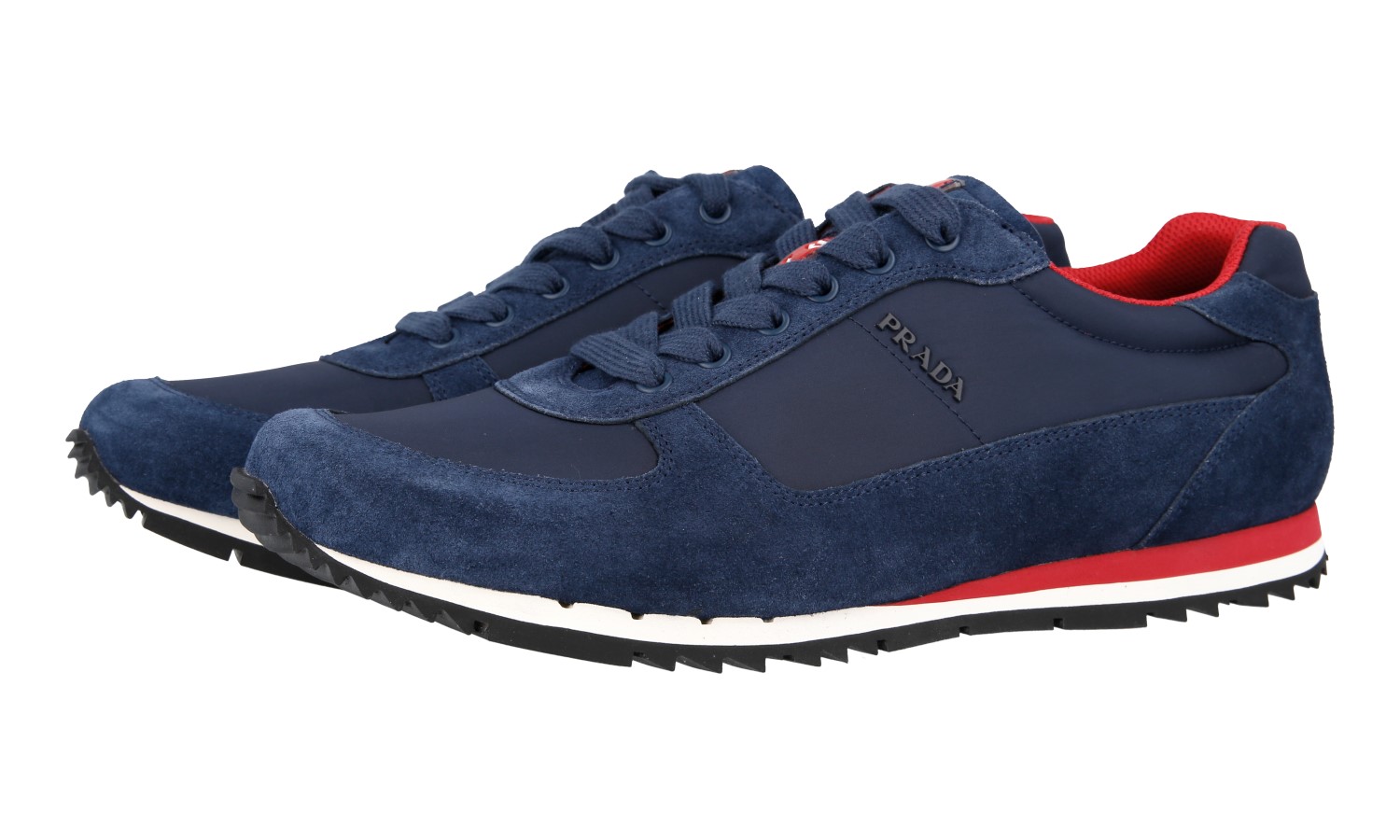スニーカー PRADA SNEAKERS NAVY BLUE IN COTTON CANVAS Navy Cotton Gabardine Sneakers | PRADA