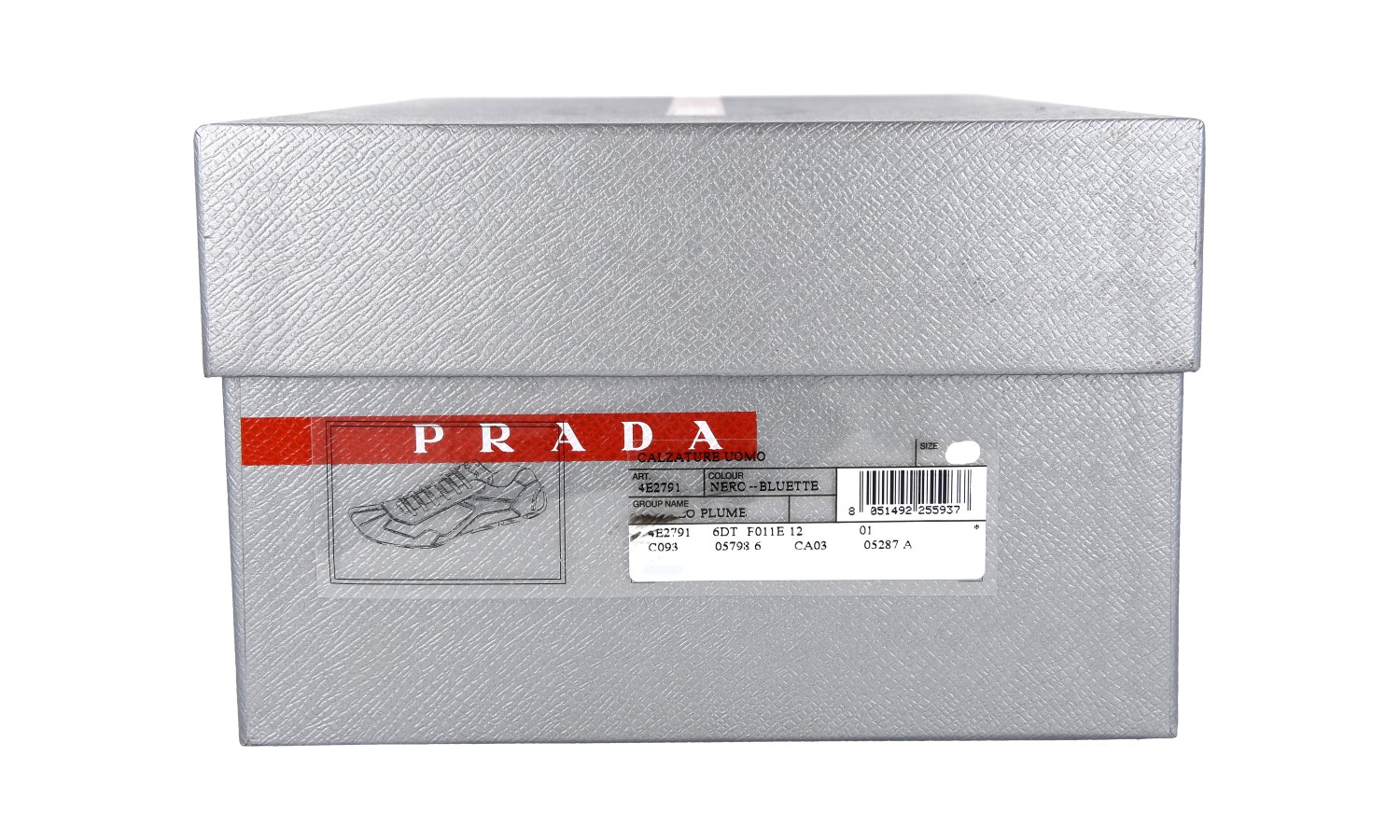 AUTH PRADA MONTE CARLO SNEAKERS SHOES 4E2791 BLACK LEATHER