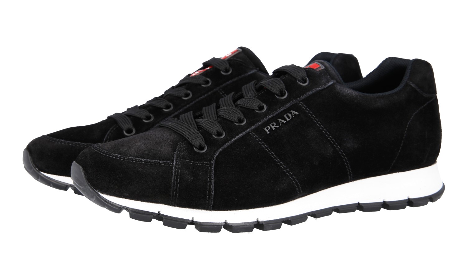 Prada Downtown Leather Sneakers | White | FARFETCH