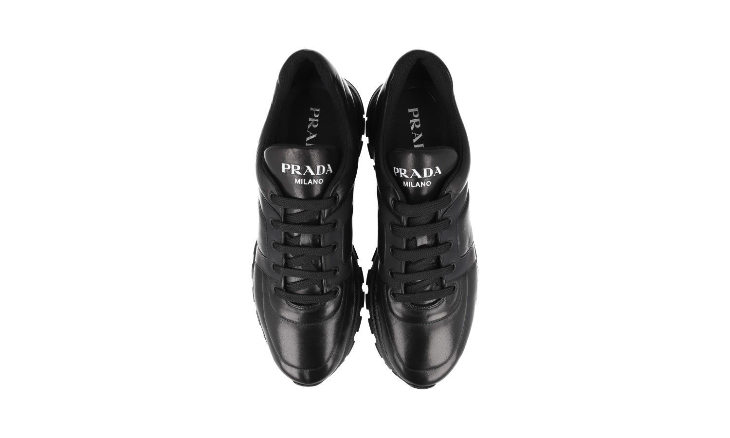 PRADA Nappa Leather Prax01 Sneakers - 4E3481 - Solid Black
