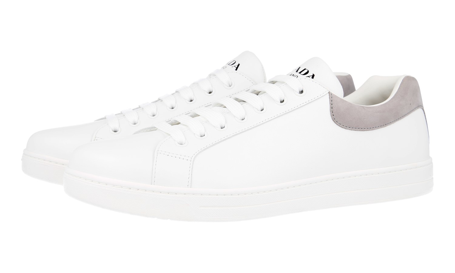 AUTH LUXURY PRADA SNEAKERS SHOES 4E3484 WHITE LEATHER NEW | eBay