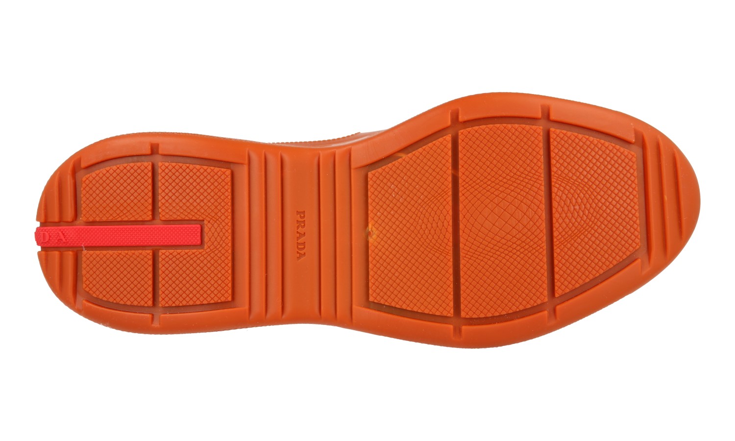 PRADA AMERICAS CUP RUBBER SNEAKERS SHOES 4E6500 ORANGE NEW