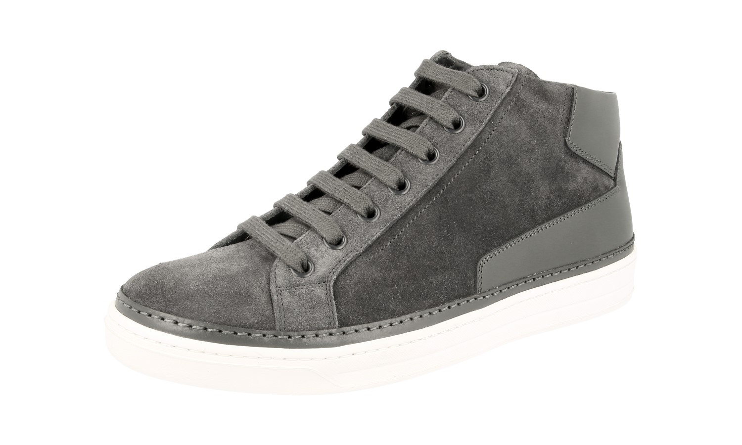 prada grey suede trainers