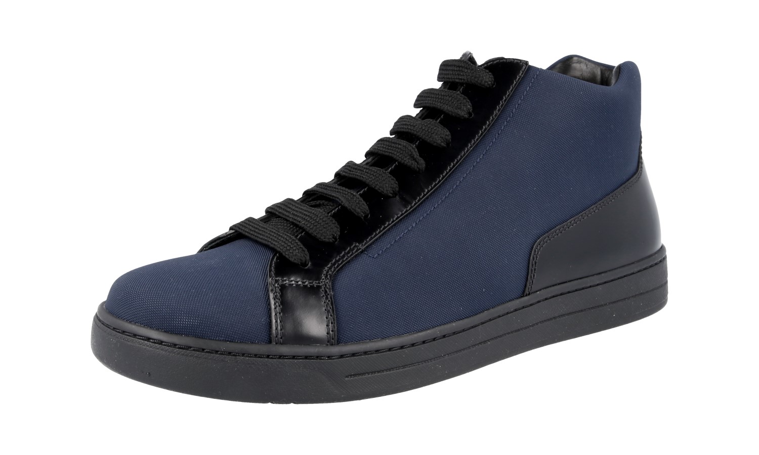 AUTHENTIC PRADA HIGH TOP SNEAKERS SHOES 4T2998 BLUE NEW 8,5 42,5 43 | eBay