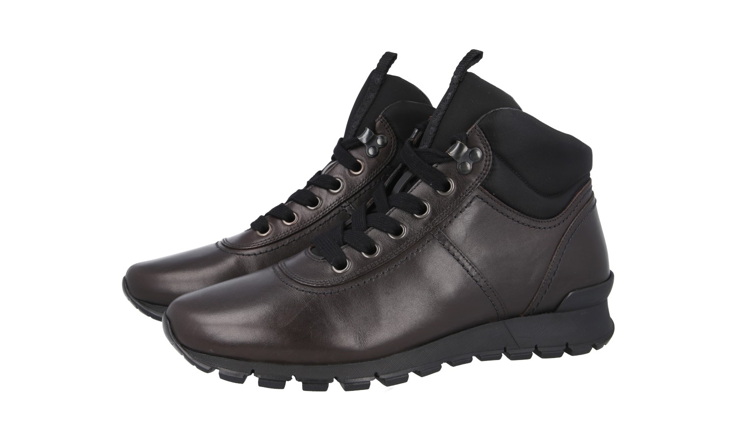 Leather boots Prada Brown size 40 EU in Leather - 41048634
