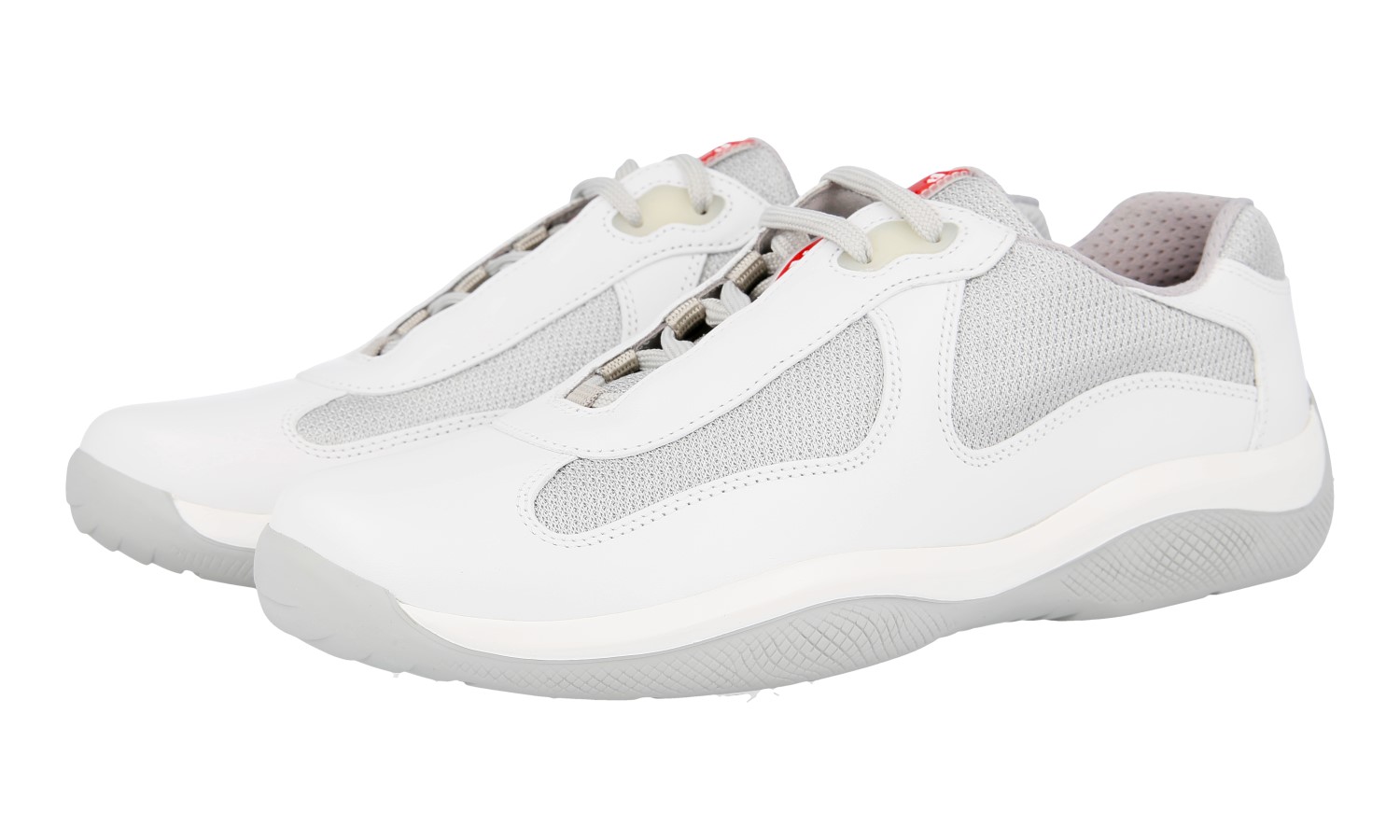 AUTH PRADA AMERICAS CUP SNEAKERS SHOES PS0906 WHITE NEW US 12 EU 45 45